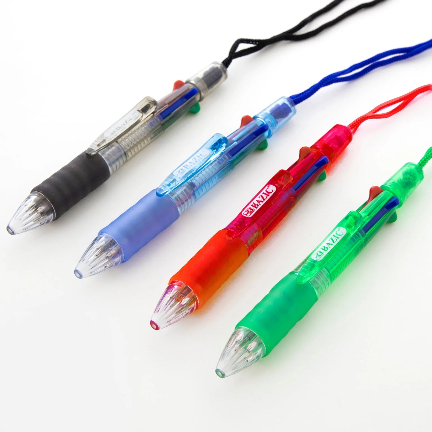 NECK STRING 4 COLORS BALLPOINT RETRACTABLE PQ.2