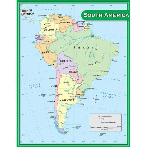 SOUTH AMERICA MAP CHART