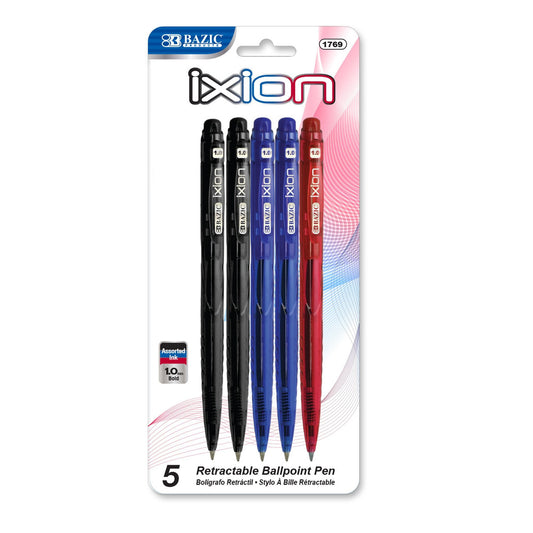 IXION ASSORTED COLOR RETRACTABLE PEN PQ.5
