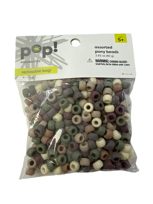 POP! POSSIBILITIES PONY BEADS CAMOUFLAGE 9MM