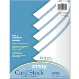 CARD STOCK 8-1/2" X 11" WHITE PQT.40