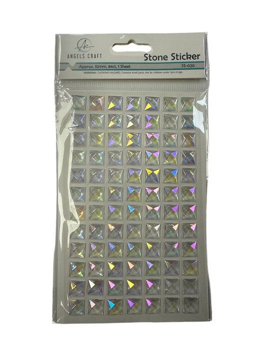 SQUARE STONE STICKER 84 PC