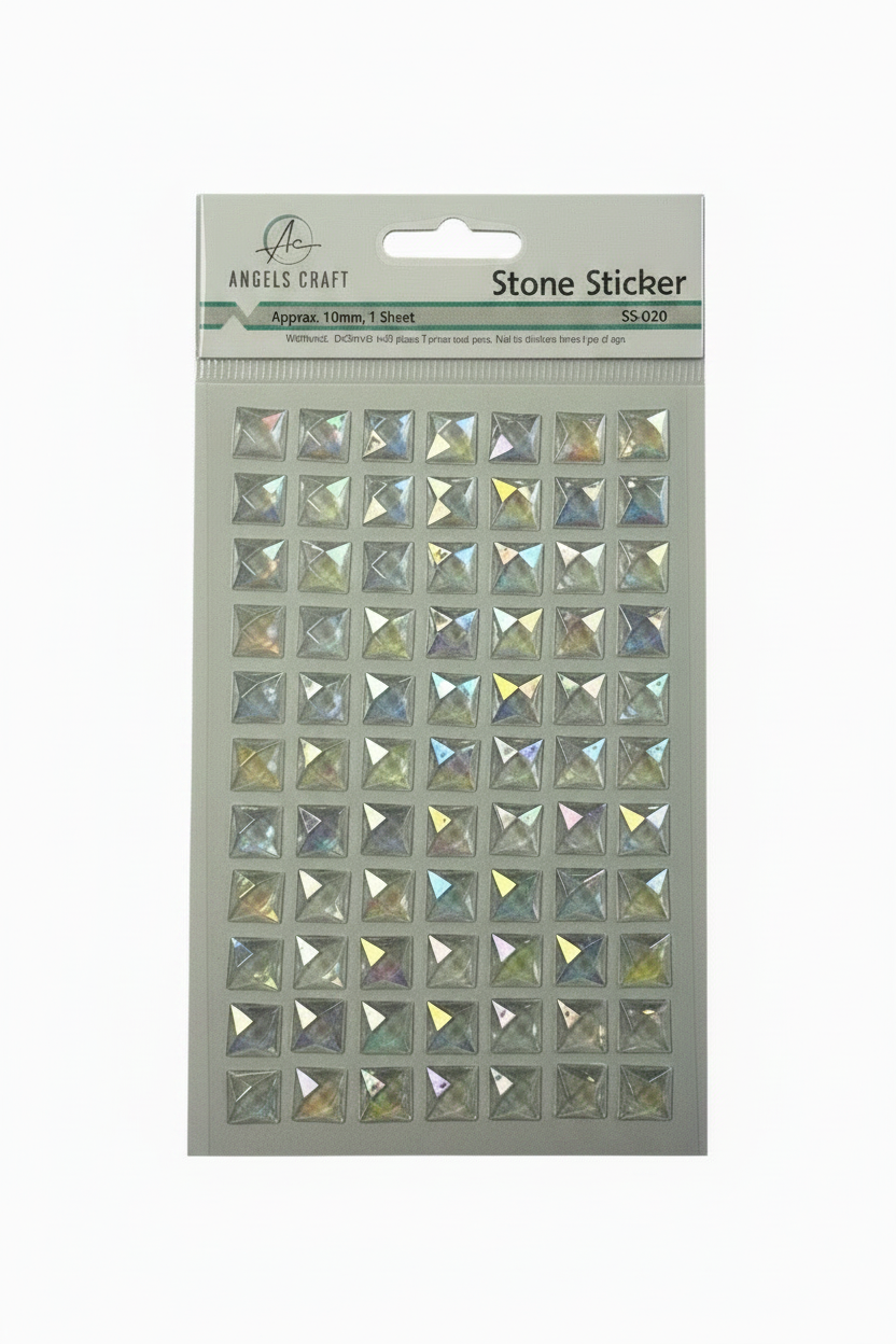 SQUARE STONE STICKER 84 PC