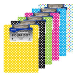 STANDARD POLKA DOT PAPERBOARD CLIPBOARD W/CLIP
