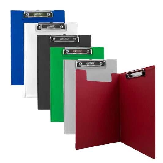 BAZIC A4 Size PVC Clip Folder w/ Low Profile Clip