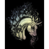 ENGRAVING ART HOLOGRAPHIC ARABIAN UNICORN 3 PC