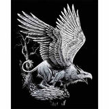 ENGRAVING ART SILVER FOIL SCREAMING GRIFFIN 3 PC