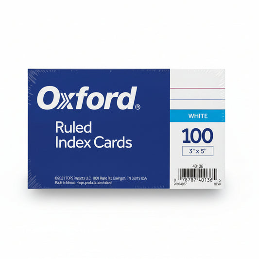 Index Card Ruled | White | 3"x5" | pq.500