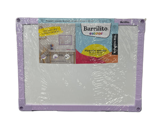 PIZARRA BLANCA 12X16 BORDE LILA
