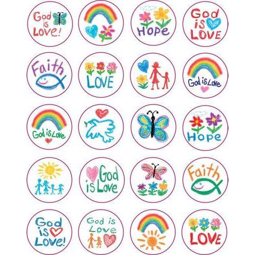 FAITH SHAPE STICKERS 120 STICKERS