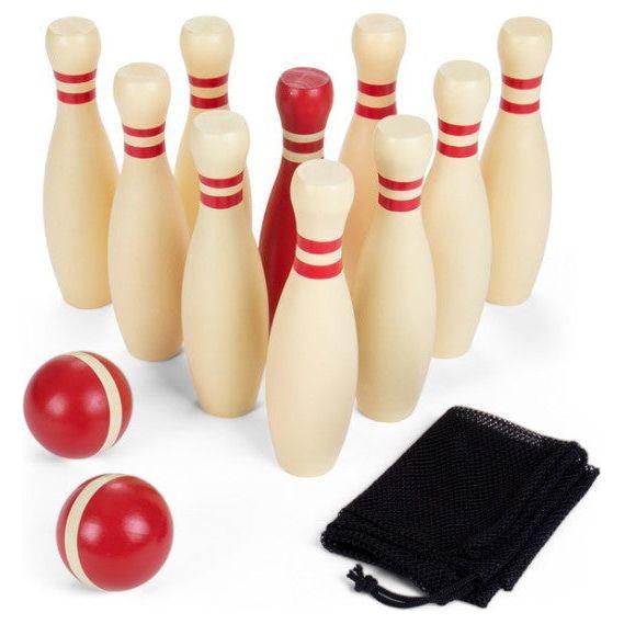 Wooden Lawn Bowling Set