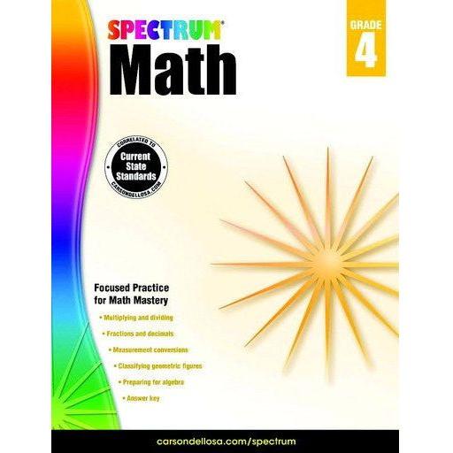 SPECTRUM MATH WORKBOOK GRADE 4