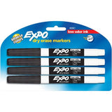 EXPO MARKER FINE BLACK PQT.4