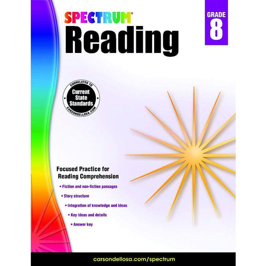 SPECTRUM READING WORKBOOK GRADE 8