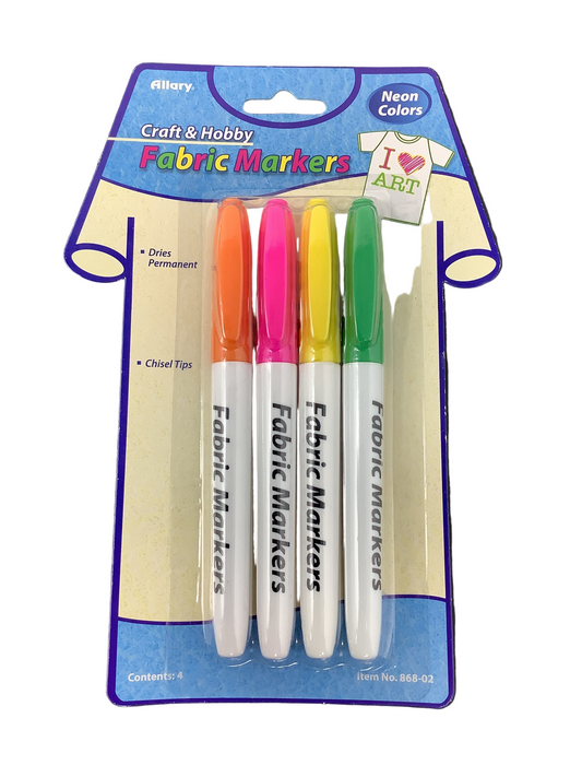 FABRIC MARKER ASST 4 PC