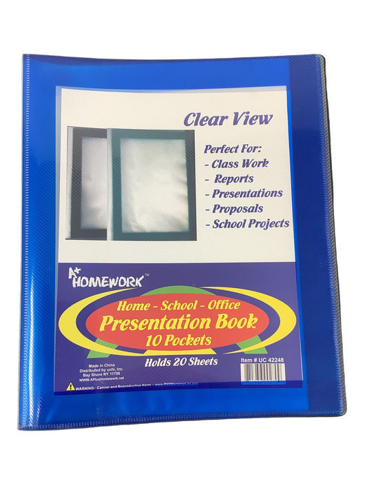 10 POCKET PRESENTATION BOOK 20 PAGES