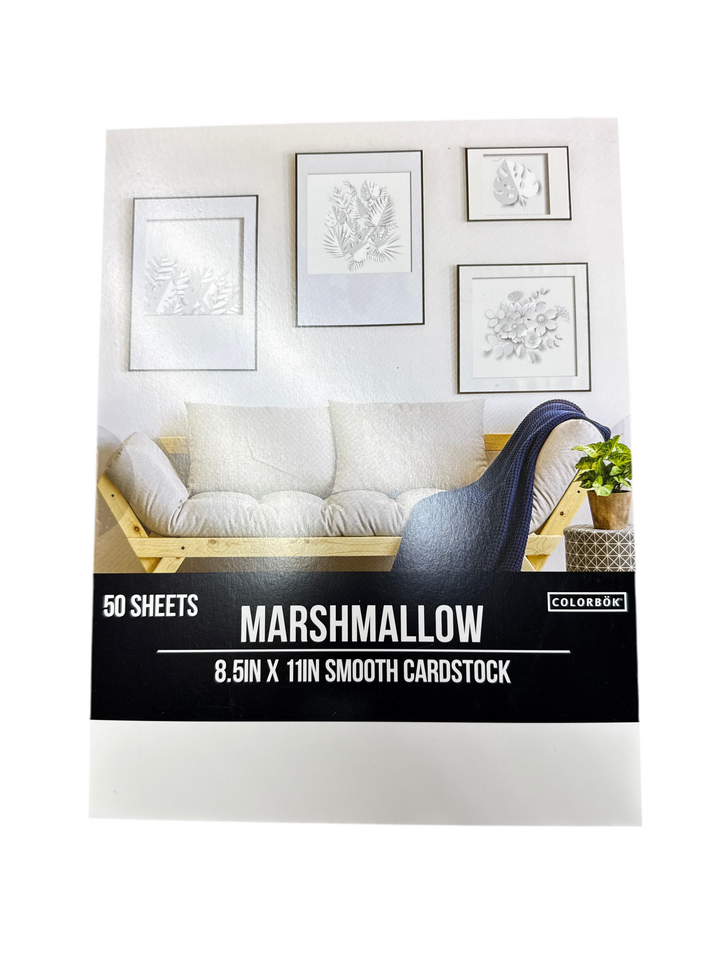 PAPER PAD CARDSTOCK SMOOTHIE MARSHMALLOW 8.5IN 50