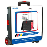 FOLDING CART ON WHEELS WHIT LID RED