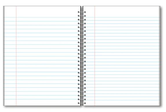 1 Subject Wirebound Notebook Wide Ruled 10.5" x 8" 70 Sheets