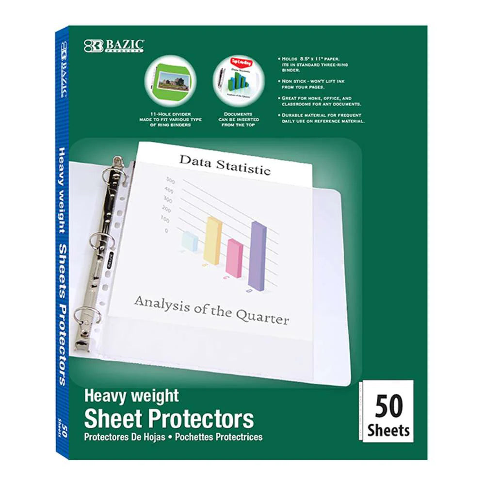 HEAVY WEIGHT SHEET PROTECTORS CJ.50