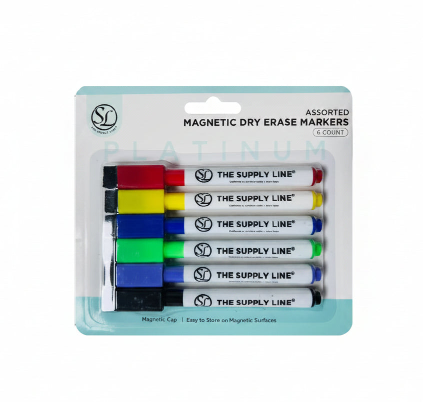 Magnetic Dry Erase Markers | Asst | 6ct
