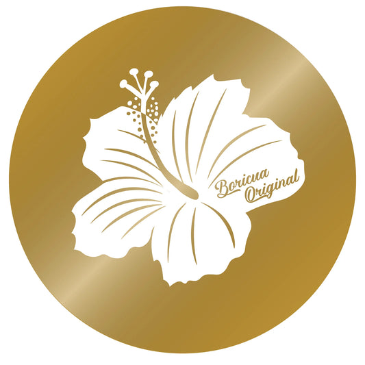 2in Round Sticker (Amapola- Gold)