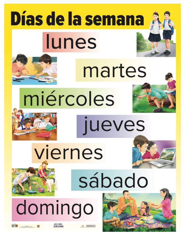 Cartel Días De La Semana