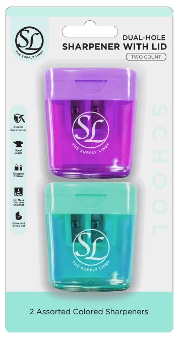 Pencil Sharpener W Lid | 2ct | Asst
