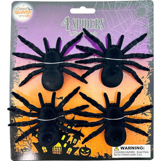 SPIDERS BLACK 4PC 7x10CM