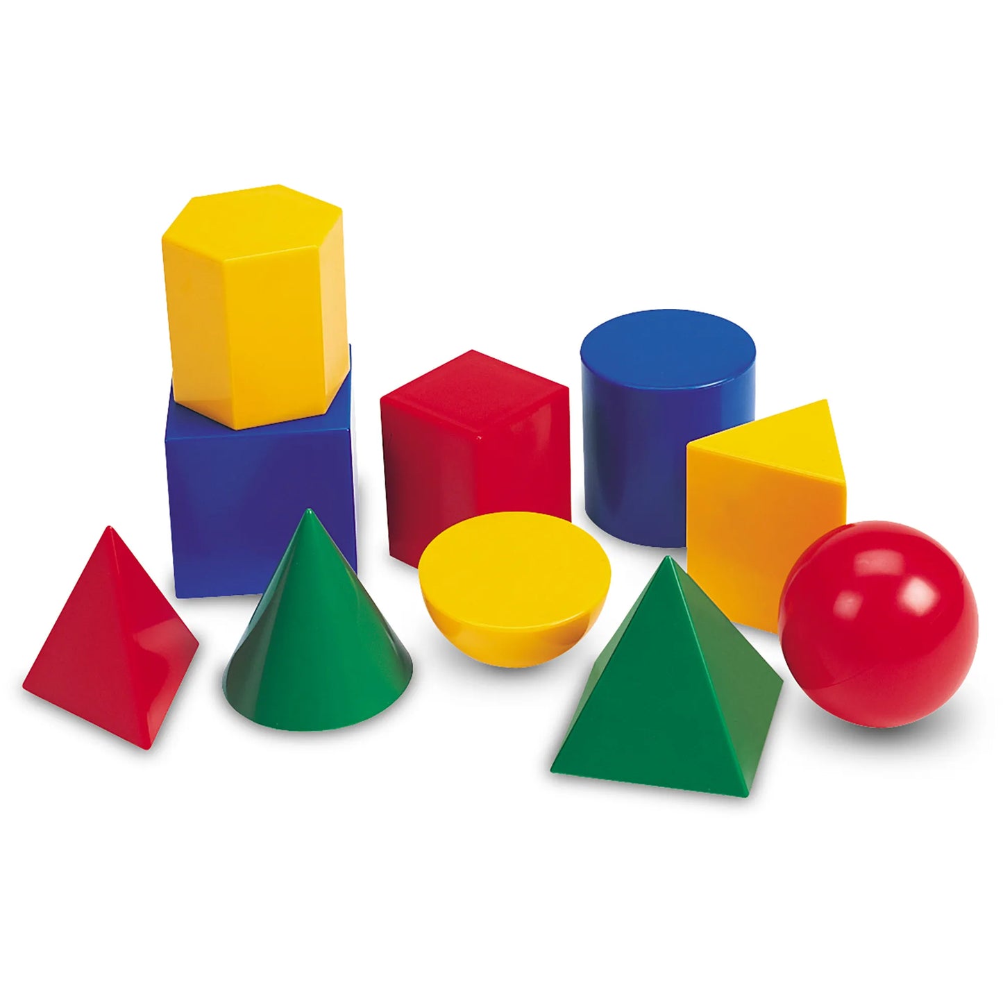 LARGE PLASTIC GEO SOLIDS (SET/10)