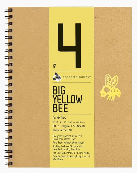 Bee Paper Big Yellow Bee Co-Mo Heavyweight Sketch 9" x 12"