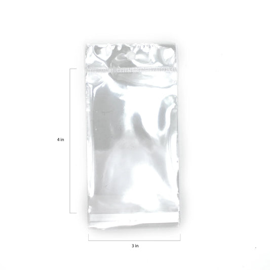 OPP BAG W/ROUND TRANSPARENT HEADER 50PCS 3X4