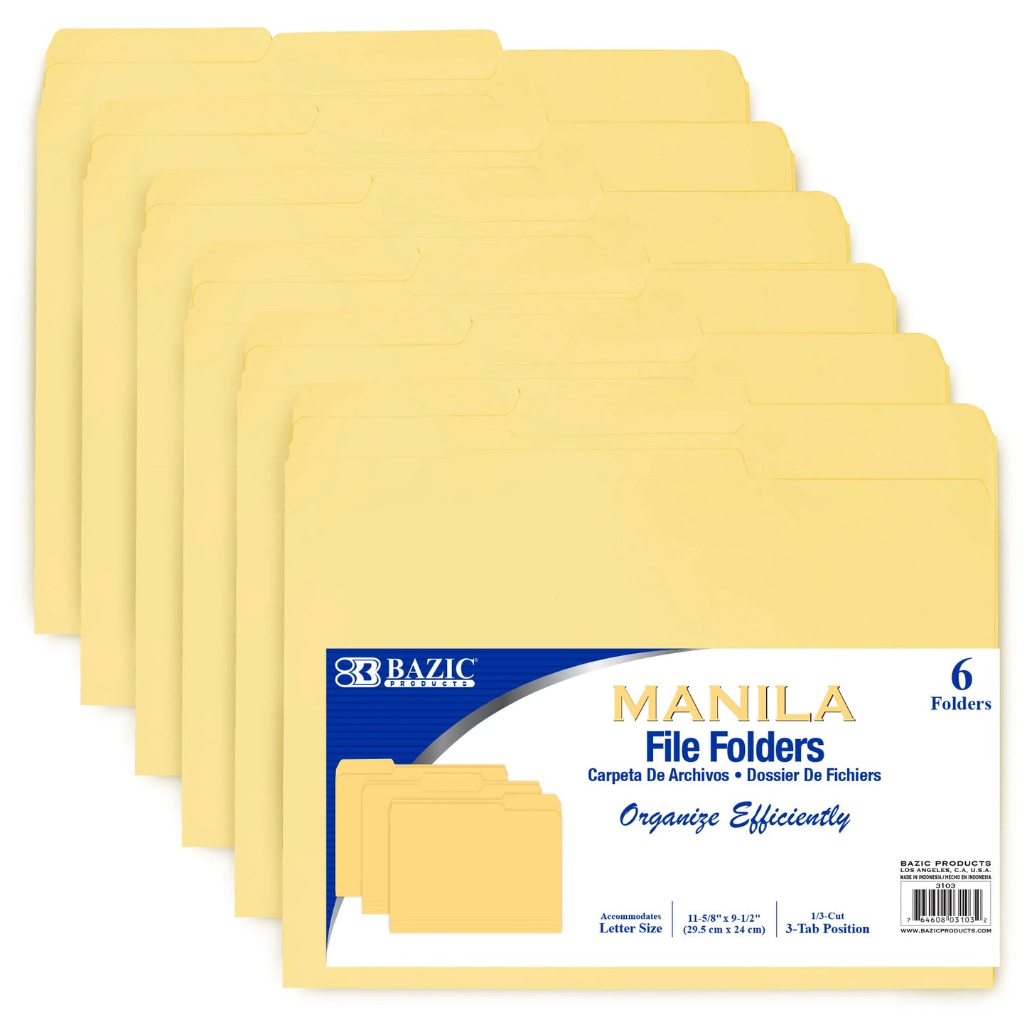 MANILA FILE FOLDER 1/3 CUT LETTER PQ. 9