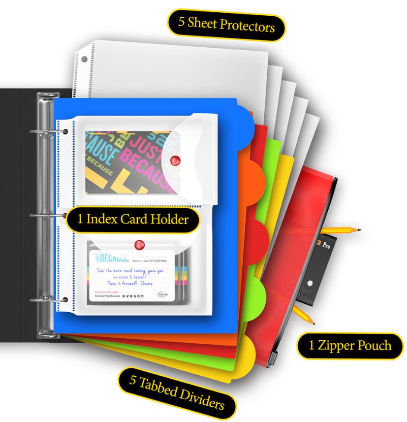 iQ+ 12 Piece 1.5" Heavyweight Poly View Binder