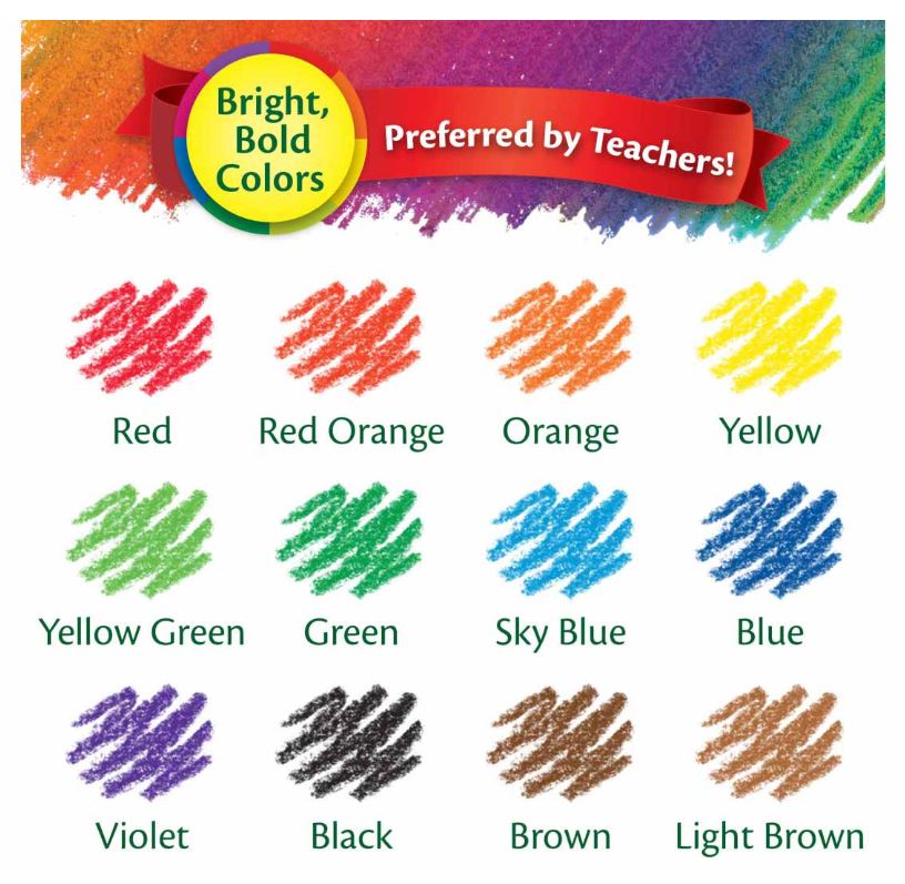 Crayola Erasable Colored Pencils Pkg. 12