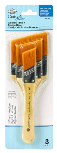 Golden Taklon Large Area Angular Brush Set Pkg. 3