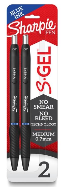 Sharpie S-Gel Pens Medium Point 0.7 mm Blue Pkg. 2
