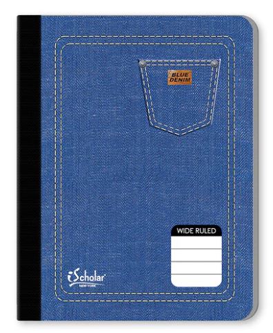 Blue Denim Notebook Wide Ruled 100 Sheet