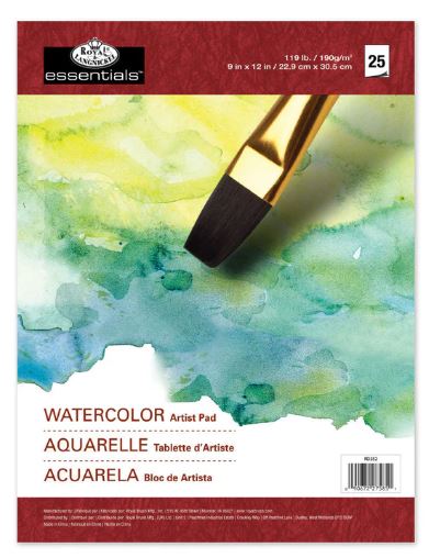 Watercolor Artist Pad 9" x 12" 25 Sheet