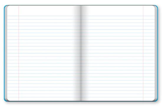 Poly Covers Color Composition Notebook Wide Ruled 9.75" x 7.5" 100 Sheets