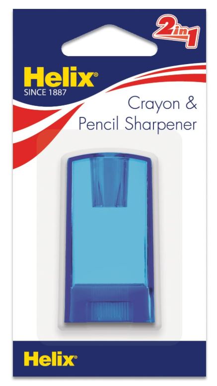 Helix Pencil and Crayon Canister Sharpener Assorted Colors