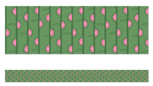 Forest Flowers Straight Bulletin Board Borders Pkg. 12