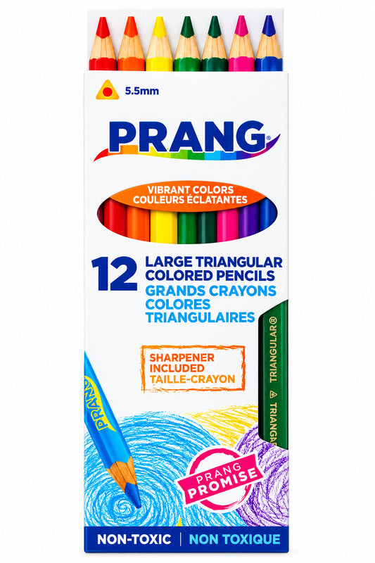 Prang Large Triangular Colored Pencil Set with Sharpener Cj. 12 - JA Riollano