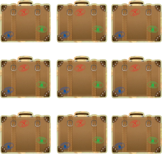 TRAVEL THE MAP LUGGAGE MINI ACCENTS