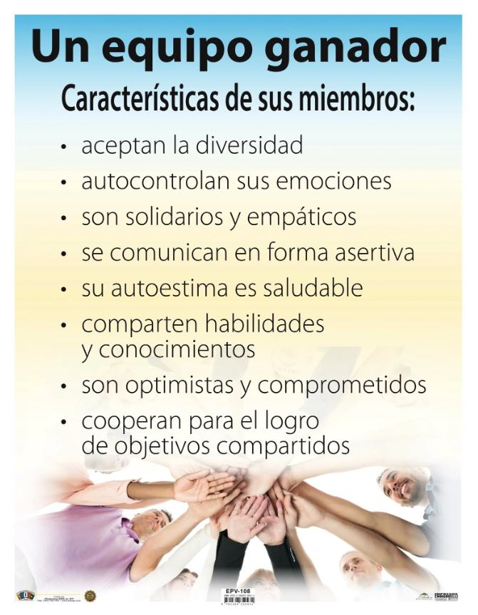 Cartel Un Equipo Ganador