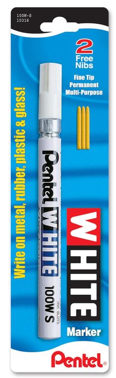 Pentel Permanent Marker White Fine Point