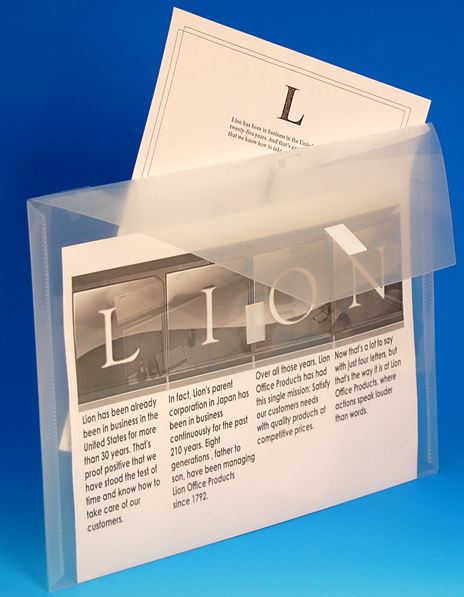 Poly Envelope with Extra Pocket 9-3/4" x 12-1/2" Clear - JA Riollano