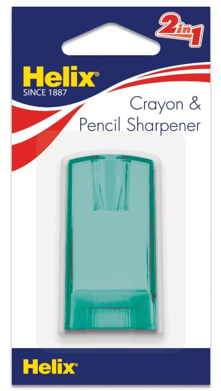 Helix Pencil and Crayon Canister Sharpener Assorted Colors