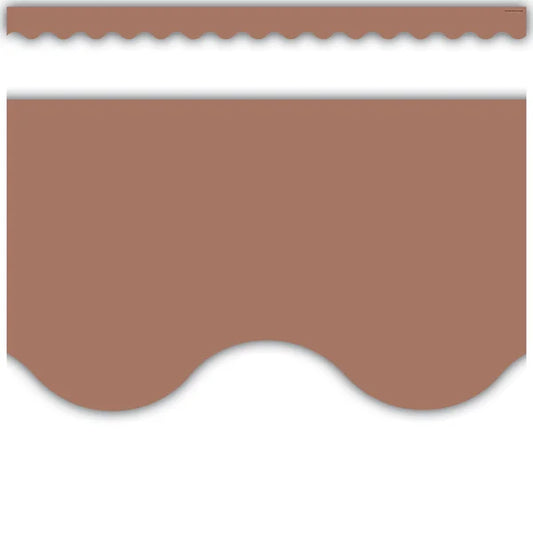 Mocha Scalloped Border Trim