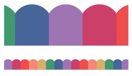 Rainbow Cheer Scalloped Bulletin Board Borders Pkg. 13